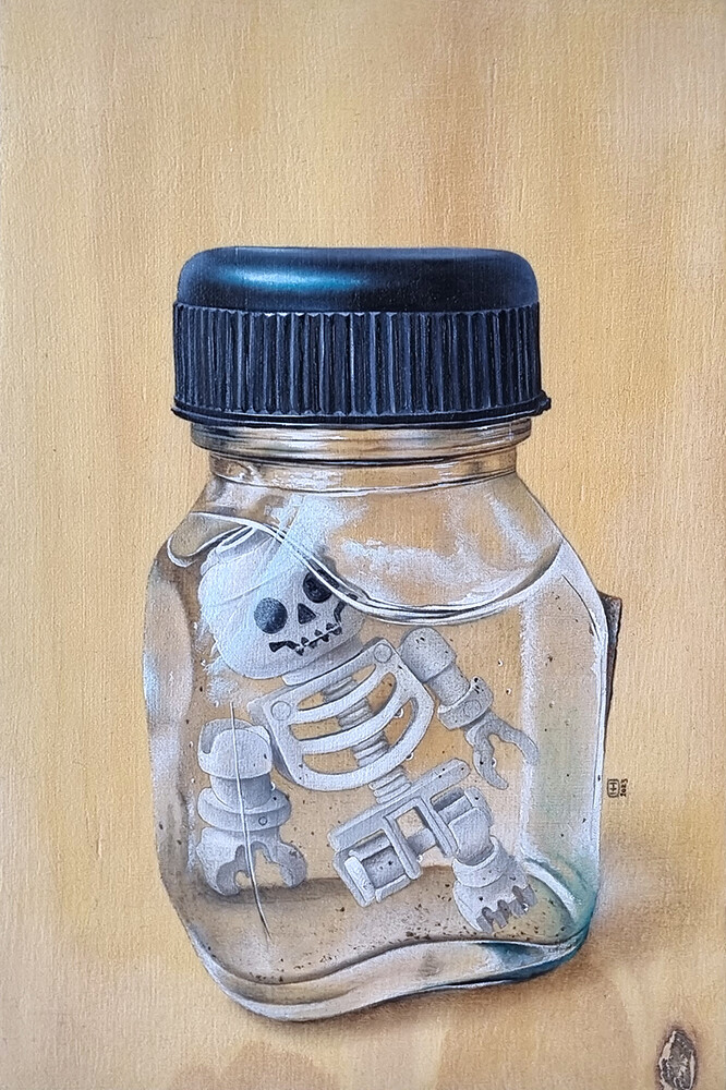 Bone Broth Oil paint on cradled pine panel